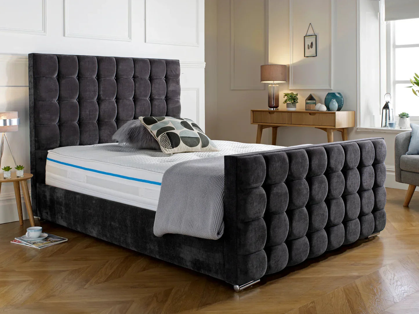 Cube Upholstered Bed - Image 2