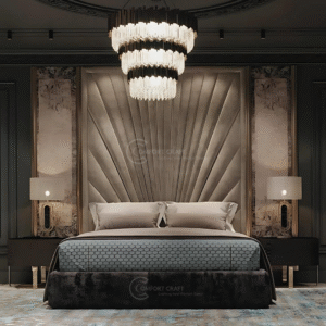 Prisma Line Upholstered Bed - Full Wall Headboard